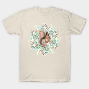 Squirrel and flowers T-Shirt